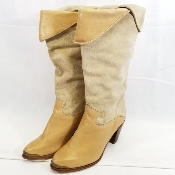 Vtg ZODIAC USA WOMEN'S 6.5M Leather & Suede Boots - Picture 3 of 8